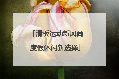 滑板运动新风尚 度假休闲新选择